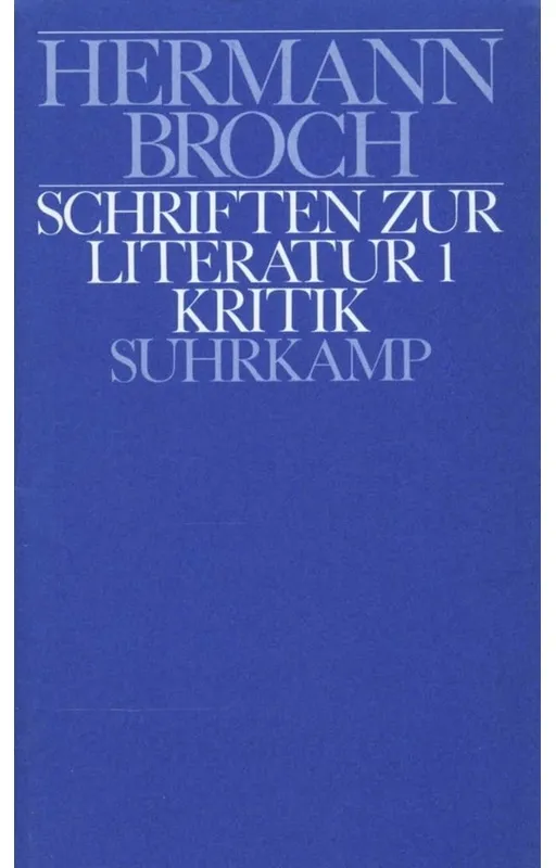 Schriften Zur Literatur.Tl.1 - Hermann Broch, Leinen