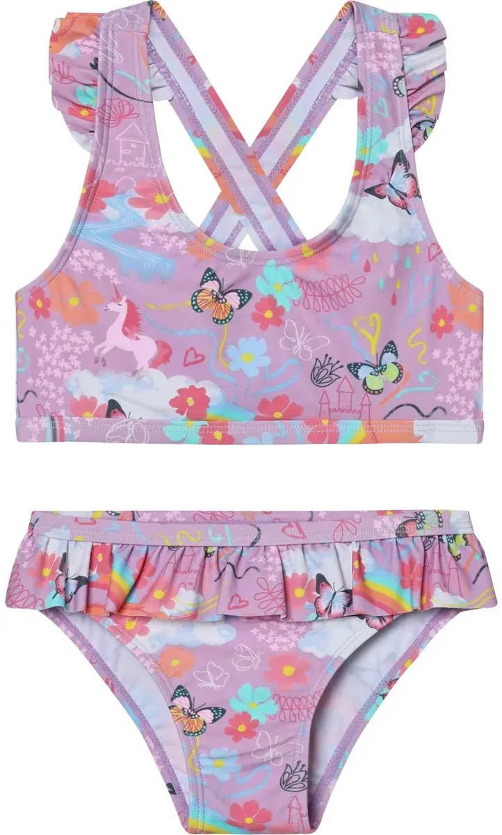 Color Kids Bikini W. Short Skirt AOP 720337 lavender mist (6071) 128