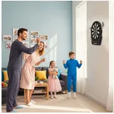 Homcom Elektronische Dartscheibe Dartboard Dart-Set mit LED Anzeige mit automatischer Wertung Soundeffekte 6 Darts 24 Dartköpfe 27 Spiele und 243 Trefferoptionen für 16 Spieler 44 x 51,5 x 3,2 cm