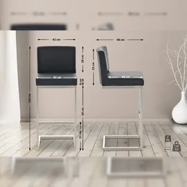 CLP 2er Set Barhocker Paros schwarz