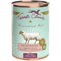 Terra Canis Getreidefrei 400g Dose Hundenassfutter 6 x 400 Gramm Lamm mit Kürbis, Pastinake & Passionsblume