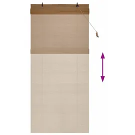 vidaXL Bambusrollo 110 x 220 cm Braun