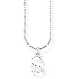 Thomas Sabo Damen Halskette Buchstabe silber Sterlingsilber, 38-45 cm Länge