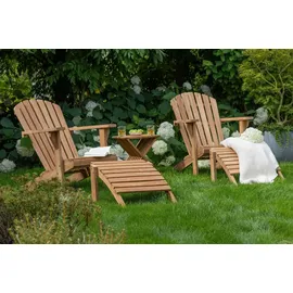 Mr. Deko Adirondack Sessel 2 Stück 59 x 59 x 108 cm beige