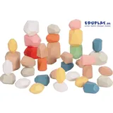 Eduplay 120740 Wackelblocks, Birkenholz, bunt, 36-teilig (1 Set)