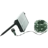 Dekoleidenschaft Solar LED Lichterkette "Outdoor" 20m mit 200 LED's, warmweiß, Timer, 8 Funktionen, Garten Weihnachtsbaum Beleuchtung - Grün