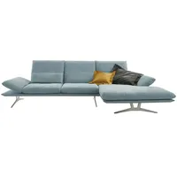 KOINOR Ecksofa aus Flachgewebe Francis ¦ blau ¦ Maße (cm): B: 314 H: 93 T: 159