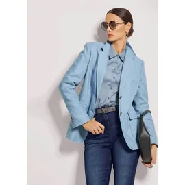 Madeleine Eleganter Businessblazer mit Reverskragen in stahlgrau / rauchblau | Gr.: 38