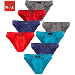 Slip »Minislip«, (Packung, 8 St.), knappe Form, schöne Farben mit kontrastfarbenen Pipings, Gr. 3, bunt, , 336532-3