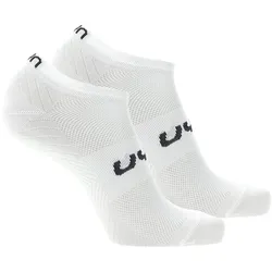 UYN Unisex Sneaker Socken, 2er Pack - Essentials Sneaker Socken, Logo, einfarbig Weiß 39-41