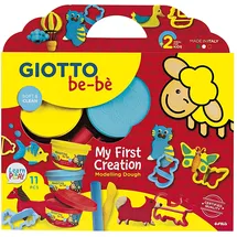 giotto-fila Be-Be Soft Modellierknete 3 Dosen 100 g farbig sortiert