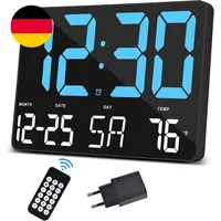 Digitaluhr Großes Display,11,5" Digitale Wanduhr Mit Funkfernbedienung,Led Überg