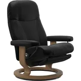 Stressless Stressless® Relaxsessel »Garda«, verstellbar, optional 2-motorisch, Größe M & L, Gestell Eiche, schwarz