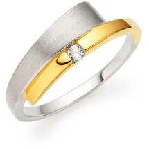 Bruno Banani Fingerring BRUNO BANANI "Schmuck Geschenk Silber 925 Damenring" Gr. 56, gold (silberfarben, gelbgoldfarben, kristallweiß), Fingerringe, Damen, 56, Silber 925 (Sterlingsilber), 1,7mm, Fingerring, mit Zirkonia (synth.)