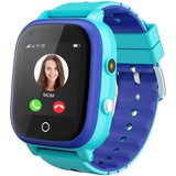 4G Smartwatch für Mädchen Jungen, Smart Watch für Kinder, IP67 Wasserdicht WiFi Smartwatch Telefon mit GPS Tracker Video Anruf Telefon Anruf SOS für Kinder 3-14 Jahre alt Geburtstagsgeschenke (blau)
