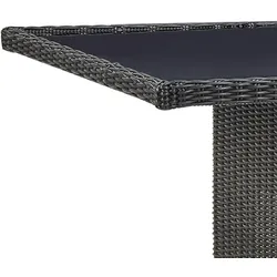 vidaXL 11-tlg. Garten-Essgruppe Poly Rattan : Farbe - Schwarz 1