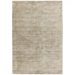 Kadima Design Viskose-Teppich Handgewebt Komfortabel | 160x230cm, 7mm Florhöhe, 17mm Gesamthöhe | Taupe | Fußwarm | Gemütlich | Bari Kollektion