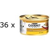 (EUR 10,77/kg) Gourmet Gold Raffiniertes Ragout mit Huhn Katzenfutter 36 à 85g