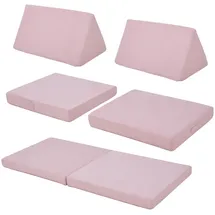 [en.casa] Kindersofa Norhulta 150 x 66 x 46 cm Cord rosa