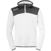 Kempa Emotion 2.0 1/4-Zip Hoodie weiß/anthrazit 164