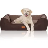 Knuffelwuff 14096-009 Hundebett Hundekörbchen Hundesofa Hundekissen Hundekorb Bezug Waschbar Grosse Hunde Xxl Luke Braun-Potatoe