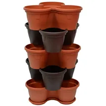 ENGELLAND Blumenständer 43,5 x 77,5 x 46 cm Braun/Bunt
