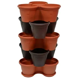 ENGELLAND Blumenständer 43,5 x 77,5 x 46 cm Braun/Bunt