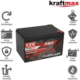 kraftmax Industrial Pro Bleiakku 12V 12000 mAh 1 St.