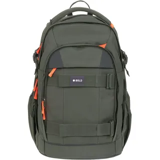 Lässig Schulrucksack mit Reflektoren und höhenverstellbarem Rückenteil/School Backpack Bold Dark Olive