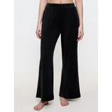 Triumph Sensual Velour Wide Leg Hosen Schwarz 40
