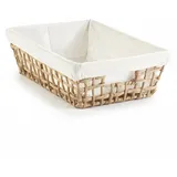 Home4You Aufbewahrungskorb Beige Braun 35 x 25 x 11 cm