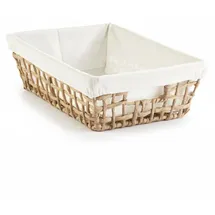 Home4You Aufbewahrungskorb Beige Braun 35 x 25 x 11 cm