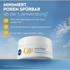 NIVEA Q10 Anti-Falten Porenverfeinerung Tagescreme mit Sonnenschutz 50 ml
