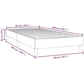 vidaXL Boxspringbett 90 x 200 cm hellgrau