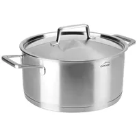 Lacor Bratentopf mit Deckel Foodie 28X12,5 cm, Edelstahl, Grey,