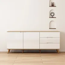 OTTO home Sideboard Lund 180 x 75 x 40 cm Weiß