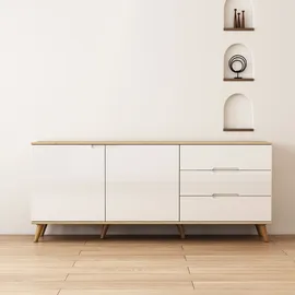 OTTO home Sideboard Lund 180 x 75 x 40 cm Weiß