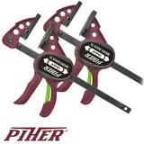 PIHER Einhandzwinge Micro Quick 2 Stk.) - Spannweite 10 cm