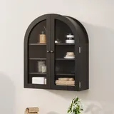 Garvee Wandschrank Mit 4 Böden, Acryltür, Gewölbte Oberseite, Badezimmer hängeschrank Ideal Als Badezimmerschrank Oder Medizinschrank