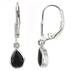 Paar Ohrhänger JOBO, silber (silber 925), Ohrringe, Damen, Silber 925 (Sterlingsilber), Tropfen 925 Silber mit Zirkonia