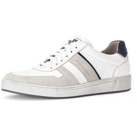 Pius Gabor Sneaker Low,Halbschuhe,recyceltes Futter,zertifiziertes Leder,Wechselfußbett,Sportschuhe,White/Off-White/Fjord,42 EU / 8 UK - 42