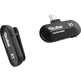 Rollei Hear:Me Mobile Lavalier Mikrofon Kabellos, Ansteckmikrofon USB C für iPhone 15/16/Andriod Typ-C Geräte, Professionelle Mikrofon