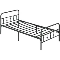 Homcom Bettrahmen Schwarz Metall, Schlafzimmer Betten