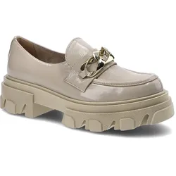 Beige Halbschuhe Lanqier Damenschuhe aus Leder, 39