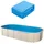 Vevor Ovale Poolfolie blau 610 x 375 x 147 cm