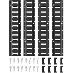 VEVOR E-Track-Schienen-Set, 2 Fuß Stahlschienen, 4er-Pack, Tragfähigkeit bis zu 907 kg, robuste Schienen mit Schrauben für Garagen, Lieferwagen, Anhänger, Motorrad-Zurrgurte, ATV-Halterungen