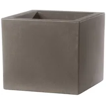 Teraplast - Eckiger Cappuccino Blumentopf 30x30 Cm H 30 Mod. Schio Cubo