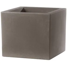 Teraplast - Eckiger Cappuccino Blumentopf 30x30 Cm H 30 Mod. Schio Cubo
