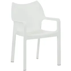 DELUKE® Stuhl REWIU - 84x57x53cm, weiß, Kunststoff Kunststoff Gestell Stühle Esszimmerstühle Stuhl Esszimmer Esstisch Stühle Küchenstuhl