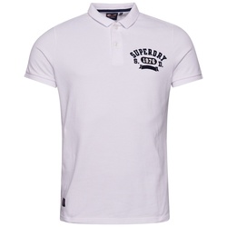 Superdry Herren Poloshirt - Vintage Superstate, Kurzarm, Knopfleiste, Baumwolle Weiß 3XL